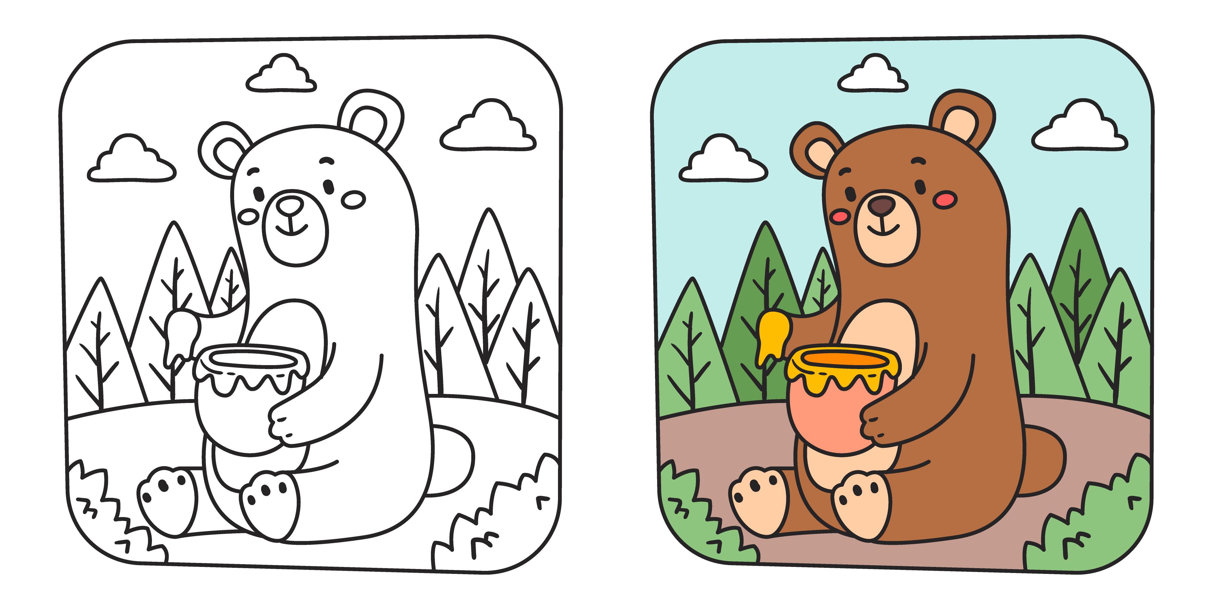 Ours à colorier